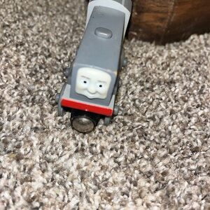 Dennis Wooden Railway Thomas the Train Tank Engine Friends 2003 Gray